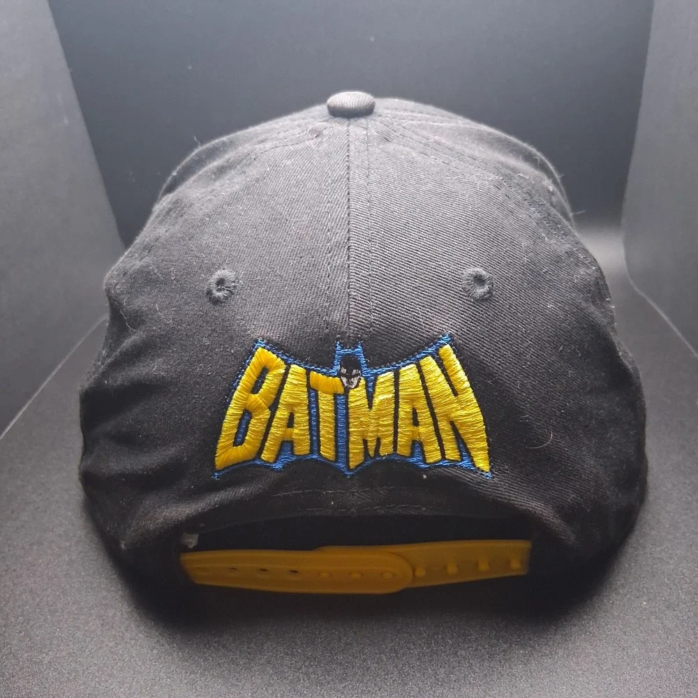 DC Comics Batman Kids Snapback Hat Black Yellow Embroidered Baseball Cap